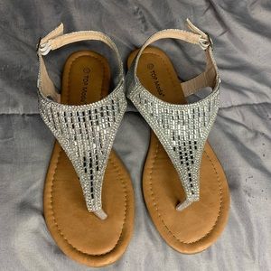Silver strap sandals